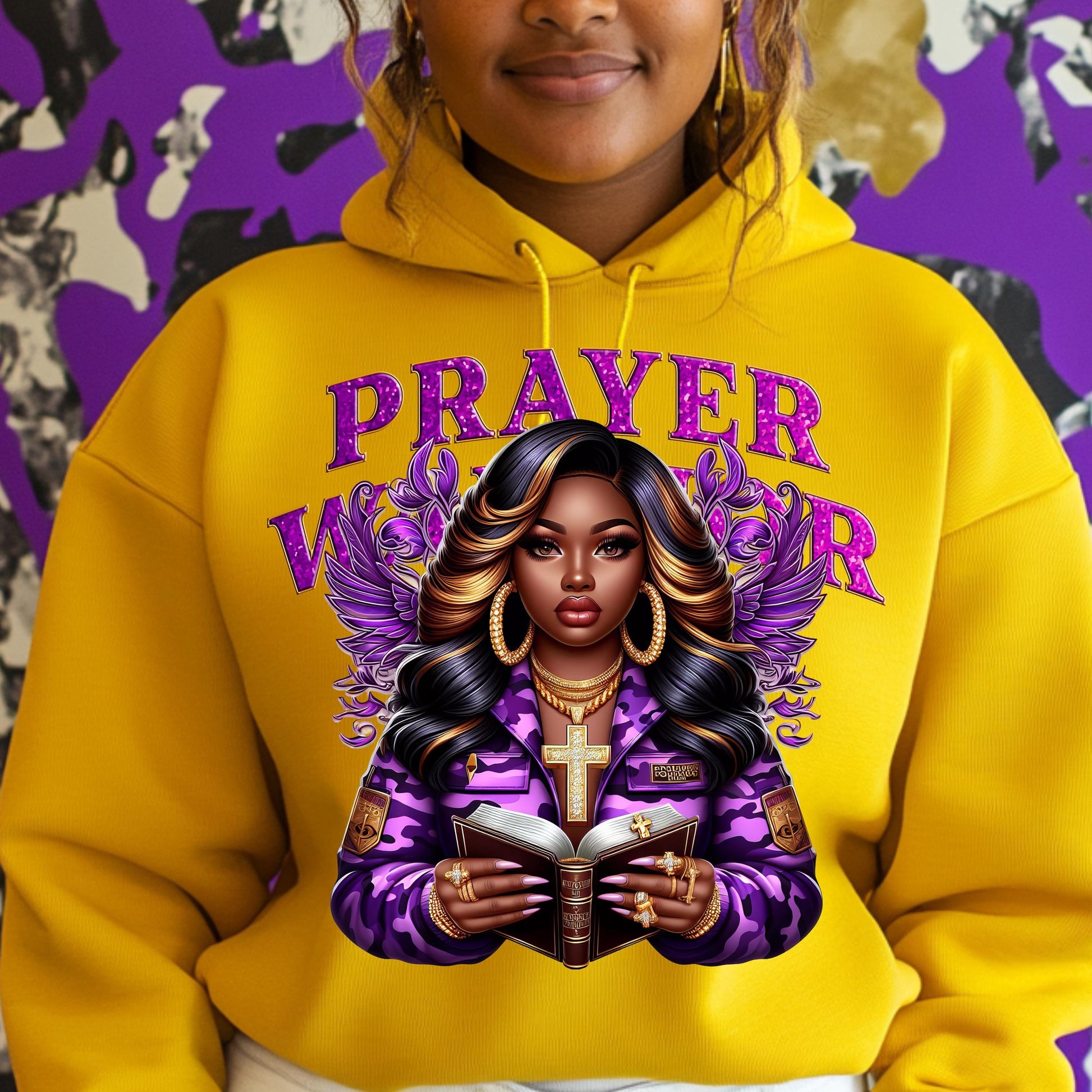 Prayer Warrior DTF Transfer | Bold Faith-Inspired Ready to Press Design for Cotton, Polyester and Blends