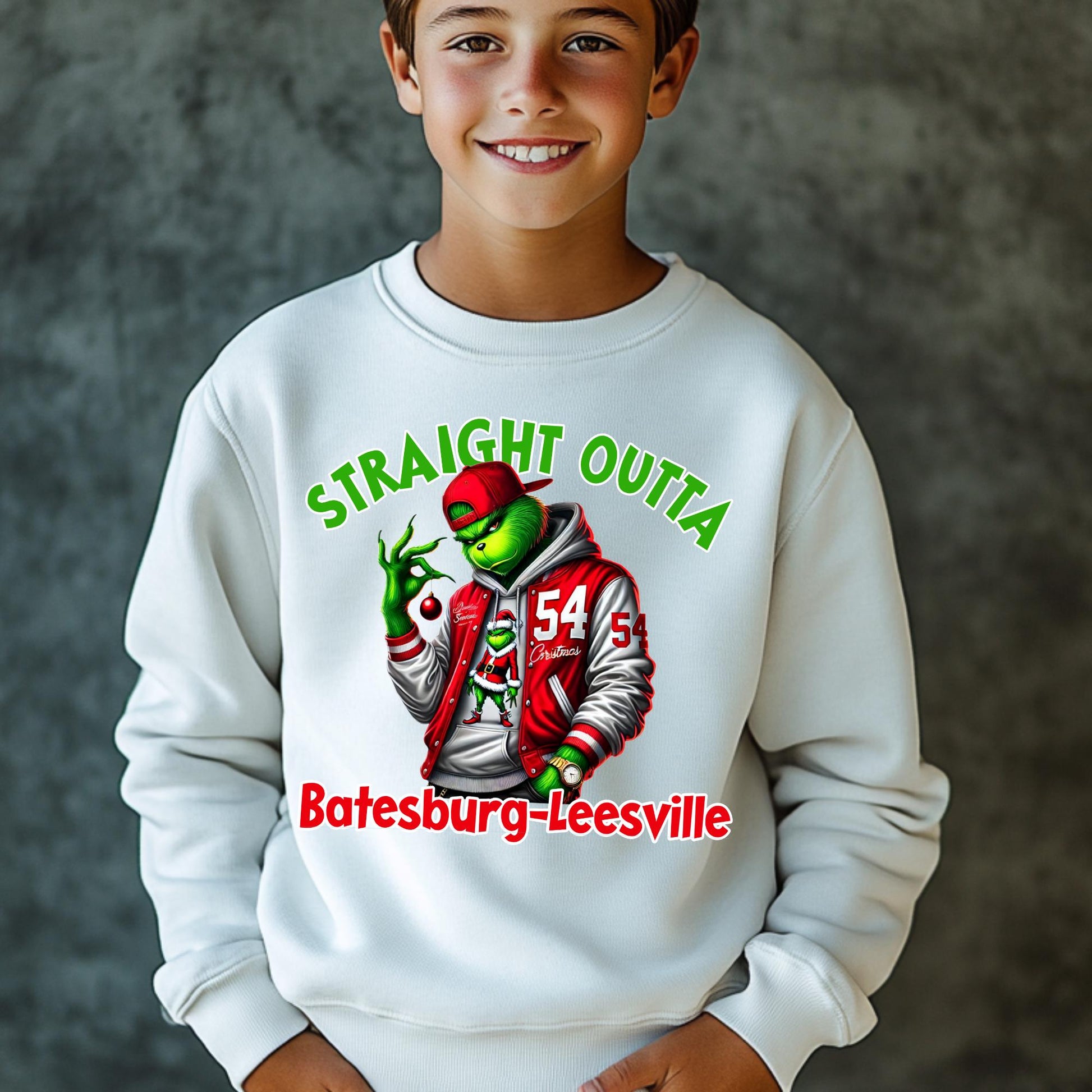 Straight Outta Batesburg-Leesville Christmas Sweatshirt | 100% Cotton Holiday Sweater | S-4X Sizes