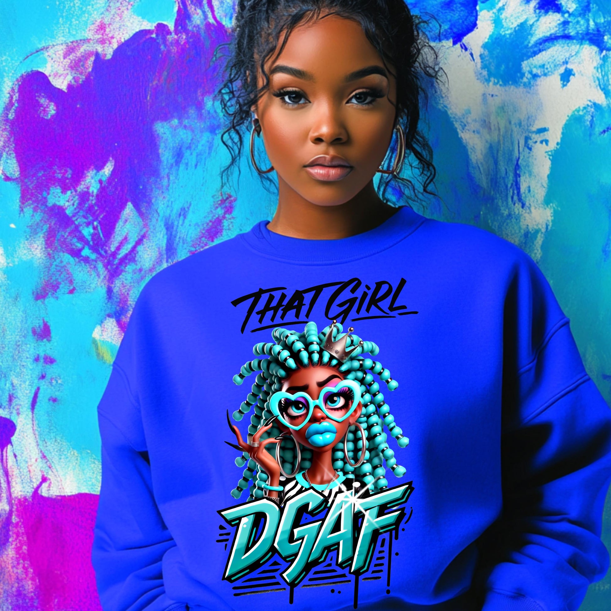 That Girl DGAF DTF Transfer - Ready to Press for Cotton, Polyester & Blends