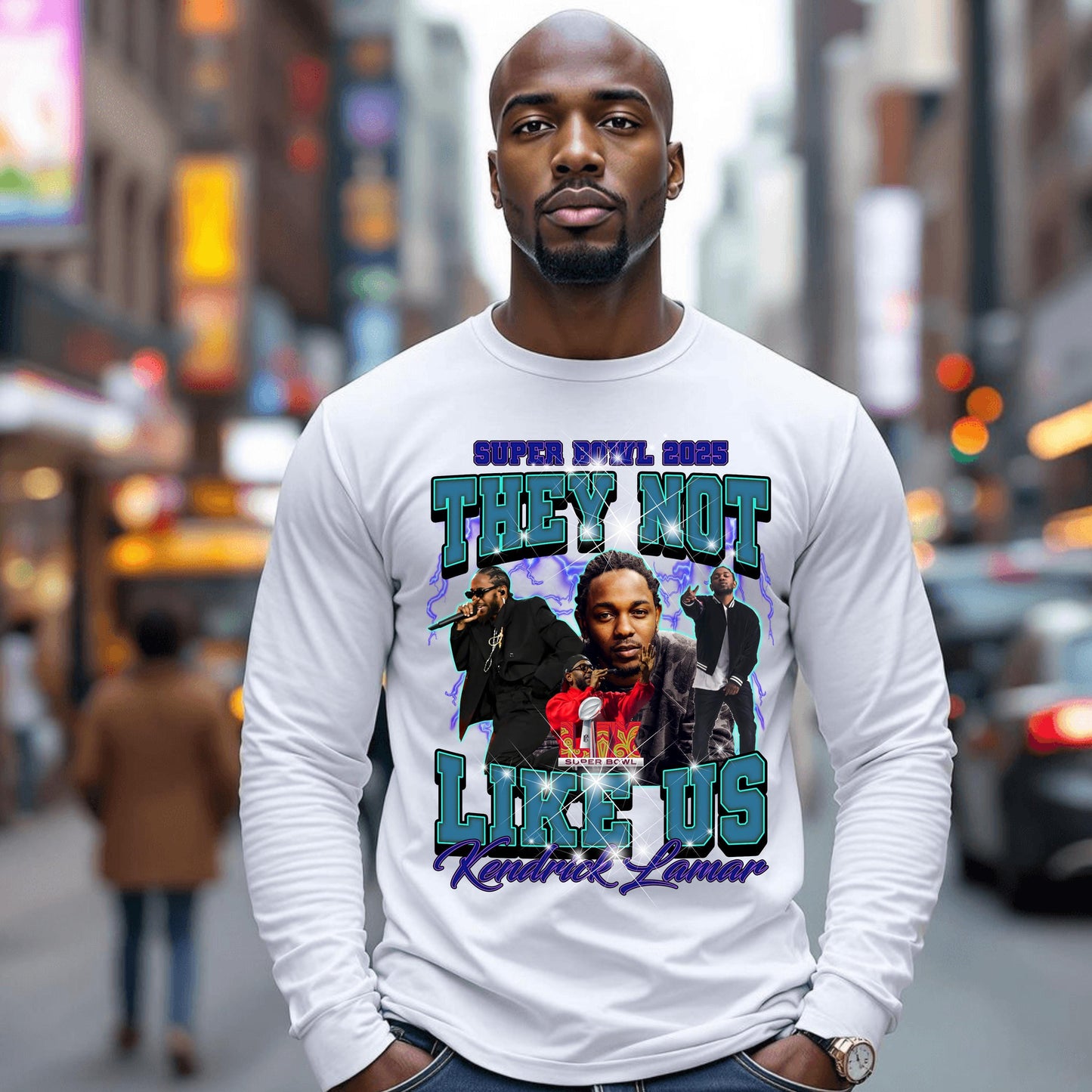 Super Bowl 2025 Kendrick Lamar 'They Not Like Us' PNG – DTF & Sublimation Design for T-Shirt Makers