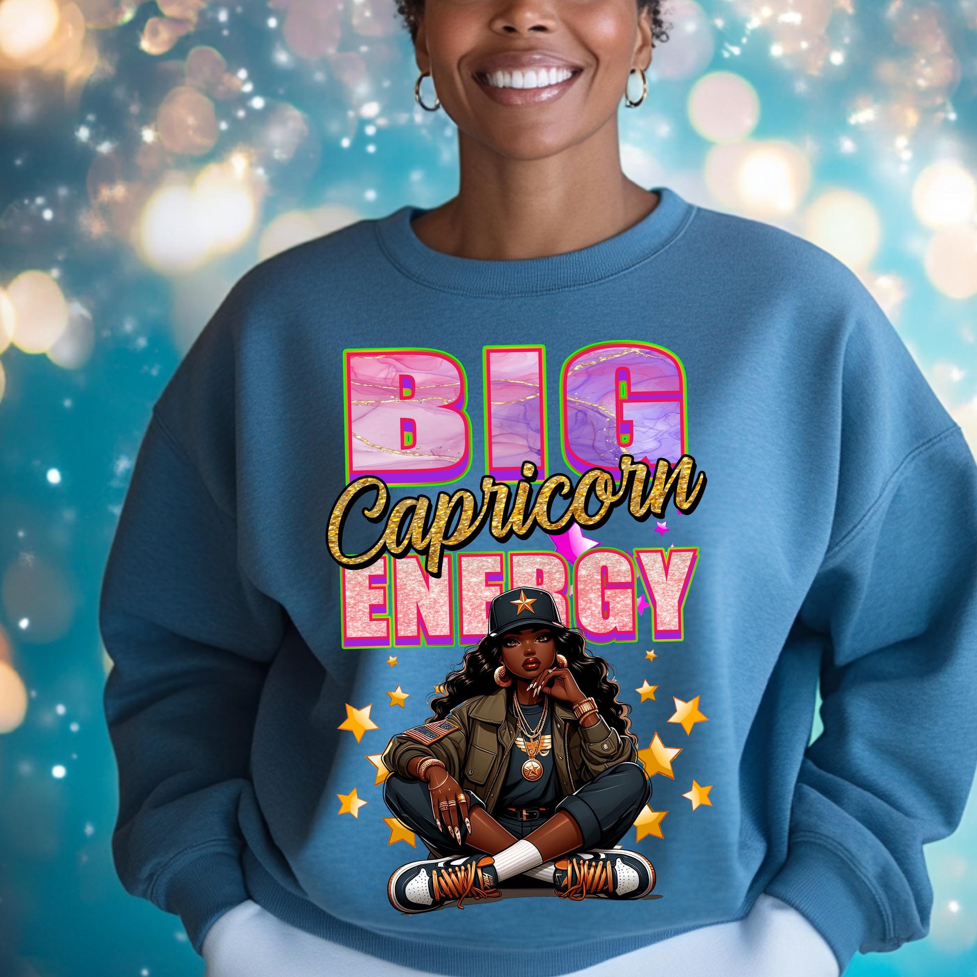 Big Capricorn Energy PNG | Zodiac Design for DTF & Sublimation Prints